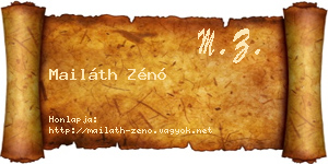 Mailáth Zénó névjegykártya